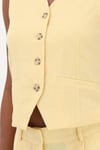 Only Onlita % 100 Pamuk Regular Fit V Yaka Kadın Yelek 15370277 SARI