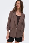 Only Onlita Regular Fit Kruvaze Yaka Blazer Kadın Ceket 15370275 KAHVE