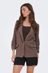 Only Onlita Regular Fit Kruvaze Yaka Blazer Kadın Ceket 15370275 KAHVE