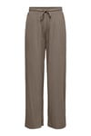 Only Onljany Regular Fit Yüksek Bel Geniş Paça Bayan Pantolon 15294429 VİZON