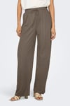 Only Onljany Regular Fit Yüksek Bel Geniş Paça Bayan Pantolon 15294429 VİZON