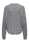 Only Onljeanett Regular Fit Bisiklet Yaka Örme Bayan Kazak 15350361 GRİ