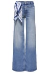Only Onljuicy Pamuklu Wide Leg Fit Yüksek Bel Jeans Bayan Kot Pantolon 15363818 MAVİ