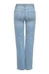 Only Onljuicy Relaxed Fit Yüksek Bel Bol Paça Jeans Bayan Kot Pantolon 15370601 AÇIK MAVİ