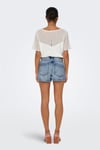 Only Onlkelly % 100 Pamuk Regular Fit Yüksek Bel Kot Kadın Short 15221469 AÇIK MAVİ
