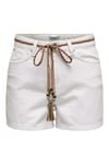 Only Onlkelly % 100 Pamuk Regular Fit Yüksek Bel Kot Kadın Short 15221469 EKRU