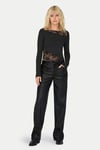 Only Onlkiri Straight Fit Normal Bel Düz Paça Bayan Pantolon 15324777 SİYAH