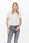 Only Onlkita % 100 Pamuk Regular Fit Bisiklet Yaka Bayan T Shirt 15244714 EKRU