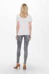 Only Onlkita % 100 Pamuk Regular Fit Bisiklet Yaka Bayan T Shirt 15244714 EKRU