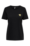 Only Onlkita % 100 Pamuk Regular Fit Bisiklet Yaka Bayan T Shirt 15244714 SİYAH
