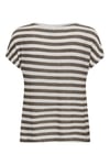 Only Onlliran Regular Fit Çizgili V Yaka Kadın T Shirt 15369780 BEYAZ-KAHVE