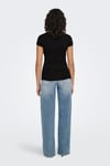 Only Onllive Pamuklu Regular Fit Bisiklert Yaka Kadın T Shirt 15205059 SİYAH