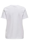 Only Onllotta Pamuklu Regular Fit Bayan T Shirt 15339251 Beyaz-Lila