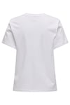 Only Onllotta Pamuklu Regular Fit Bayan T Shirt 15339251 Beyaz-Leylak
