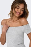 Only Onlluca Regular Fit Madonna Yaka Kadın T Shirt 15369909 GRİ