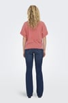 Only Onllucy Baskılı % 100 Pamuk Regular Fit Bisiklet Yaka Bayan T Shirt 15316637 GÜL