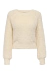 Only Onllulu Regular Fit Bisiklet Yaka Örme Bayan Kazak 15350650 KREM