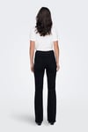 Only Onlluna Pamuklu Flare Fit Yüksek Bel Geniş Paça Jeans Bayan Kot Pantolon 15323175 SİYAH