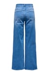 Only Onlmadison Pamuklu Relaxed Fit Yüksek Bel Geniş Paça Jeans Bayan Kot Pantolon 15363267 MAVİ