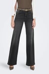 Only Onlmadison Pamuklu Wide Leg Fit Yüksek Bel Jeans Bayan Kot Pantolon 15367997 GRİ