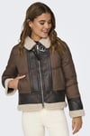 Only Onlmelinda Regular Fit Kemerli Gömlek Yaka Bayan Mont 15324139 KAHVE