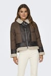 Only Onlmelinda Regular Fit Kemerli Gömlek Yaka Bayan Mont 15324139 KAHVE