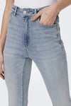 Only Onlmila Streç Pamuklu Yüksek Bel İspanyol Paça Flare Jeans Kadın Kot Pantolon 15313328 AÇIK MAVİ