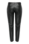 Only Onlmiri Slim Fit Yüksek Bel Boru Paça Deri Bayan Pantolon 15328035 SİYAH