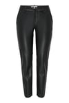 Only Onlmiri Slim Fit Yüksek Bel Boru Paça Deri Bayan Pantolon 15328035 SİYAH