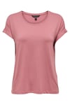 Only Onlmoster Regular Fit Bisiklet Yaka Bayan T Shirt 15106662 BORDO