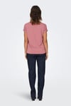 Only Onlmoster Regular Fit Bisiklet Yaka Bayan T Shirt 15106662 BORDO