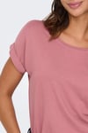 Only Onlmoster Regular Fit Bisiklet Yaka Bayan T Shirt 15106662 BORDO
