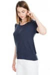 Only Onlmoster Regular Fit Bisiklet Yaka Kadın T Shirt 15106662 LACİVERT
