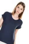 Only Onlmoster Regular Fit Bisiklet Yaka Kadın T Shirt 15106662 LACİVERT