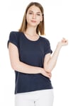 Only Onlmoster Regular Fit Bisiklet Yaka Kadın T Shirt 15106662 LACİVERT