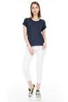 Only Onlmoster Regular Fit Bisiklet Yaka Kadın T Shirt 15106662 LACİVERT