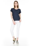 Only Onlmoster Regular Fit Bisiklet Yaka Kadın T Shirt 15106662 LACİVERT