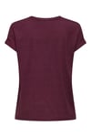 Only Onlmoster Regular Fit Bisiklet Yaka Kadın T Shirt 15106662 VİŞNE