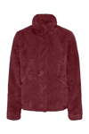 Only Onlnewvida Dik Yaka Peluş Kürklü Bayan Mont 15295423 BORDO