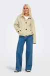 Only Onlnorma Regular Fit Kapüşonlu Bayan Trençkot 15342077 AÇIK BEJ