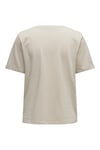 Only Onlonly % 100 Pamuk Regular Fit Bisiklet Yaka Bayan T Shirt 15270390 BEJ