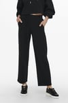 Only Onlpoptrash Oversize Fit Normal Bel Geniş Paça Çimalı Jogger Bayan Pantolon 15235076 SİYAH