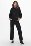Only Onlpoptrash Oversize Fit Normal Bel Geniş Paça Çimalı Jogger Bayan Pantolon 15235076 SİYAH