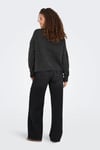 Only Onlrenata Yün Karışım Regular Fit Yıldız Desenli Bayan Kazak 15353062 KOYU GRİ