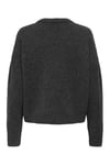 Only Onlrenata Yün Karışım Regular Fit Yıldız Desenli Bayan Kazak 15353062 KOYU GRİ