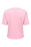Only Onlrhine Pamuklu Boxy Fit Taş Detaylı Bisiklet Yaka Bayan T Shirt 15368901 PEMBE