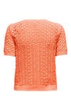 Only Onlsaga Pamuklu Regular Fit Bisiklet Yaka Örme Bayan Bluz 15339662 KAVUN