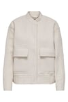 Only Onlsanne Regular Fit Yumuşak Dokulu Bomber Bayan Ceket 15335196 BEJ