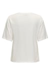 Only Onlsanni Taşlı Pamuklu Regular Fit Bisiklet Yaka Kadın T Shirt 15346650 BEYAZ-SİYAH