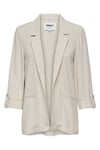 Only Onlsiesta Keten Karışımlı Loose Fit Blazer Kadın Ceket 15322274 AÇIK BEJ